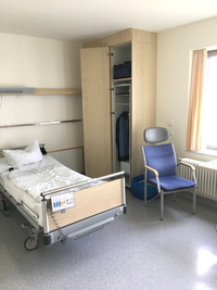 Ollis Einzelzimmer in der Klinik